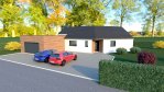Maison plain-pied 3 chambres Armoise style contemporain - ardoise avant