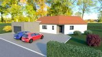Maison plain-pied 3 chambres Armoise style traditionnel - avant