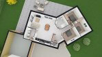 Plan de maison plain-pied 3 chambres Armoise - rdc