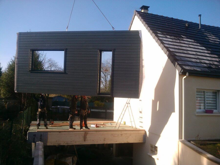 Réalisation extension ossature bois
