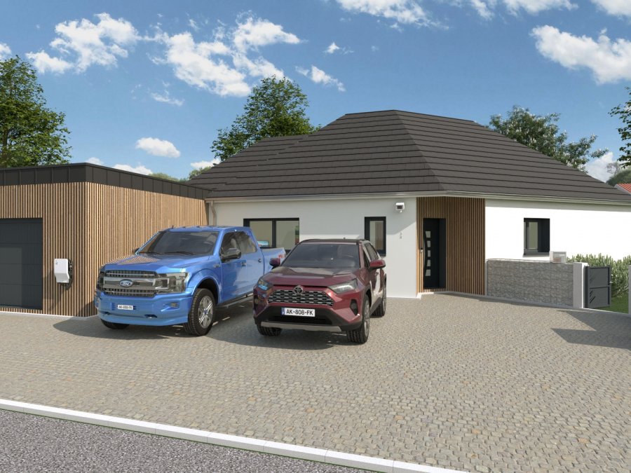 Modèle de maison ossature bois plain-pied - Armoise