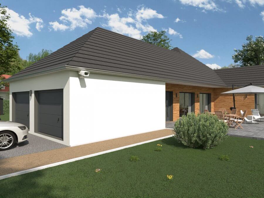 Modèle de maison ossature bois plain-pied - Onagre