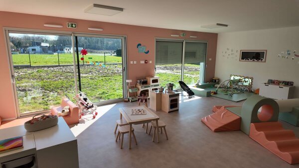 Micro-crèche ossature bois St-Riquier - salle d'éveil