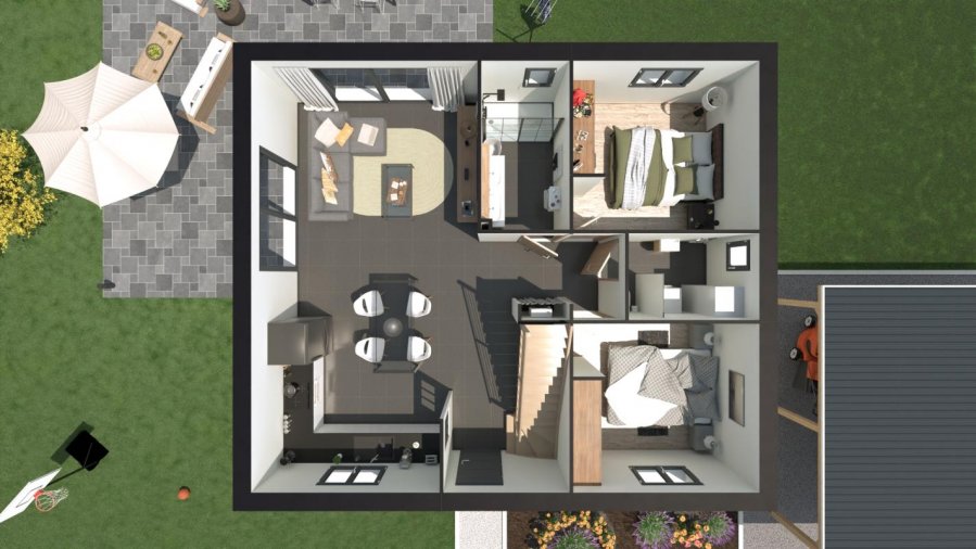 Maison neuve ossature bois 72 m² Beauval (80630) 161 000 €