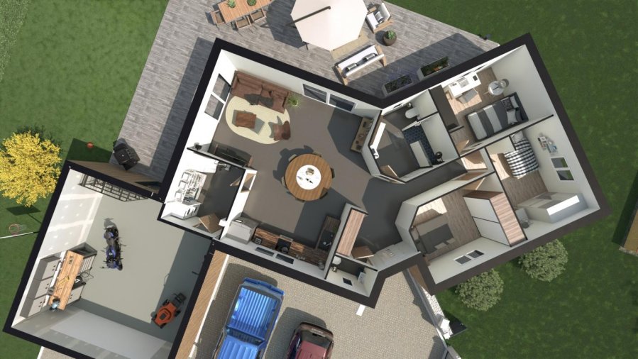 Maison neuve ossature bois 95 m² Friville-Escarbotin (80130) 251 000 €
